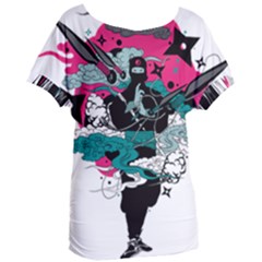 Japan Ninja-japanese-samurai-color- Women s Oversized Tee by 99art