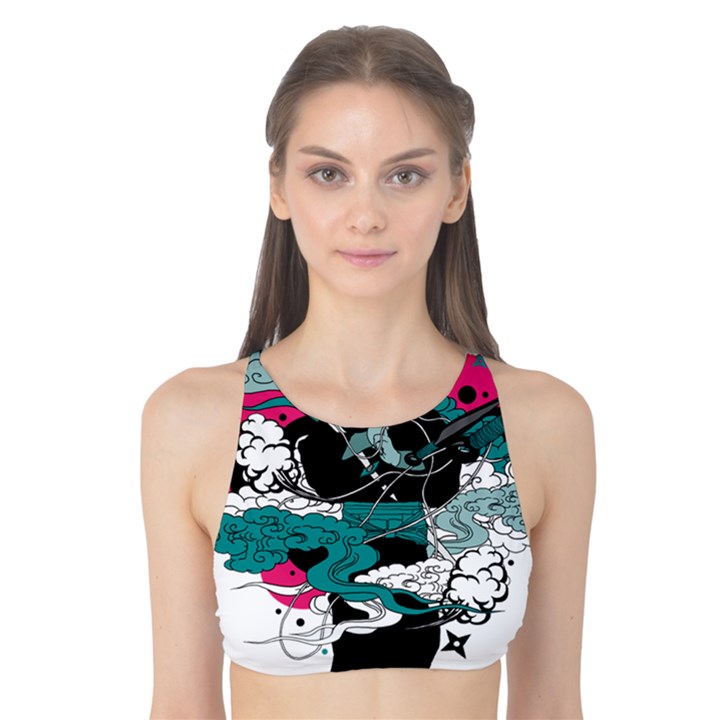 Japan Ninja-japanese-samurai-color- Tank Bikini Top