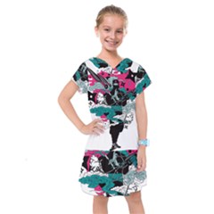 Japan Ninja-japanese-samurai-color- Kids  Drop Waist Dress by 99art