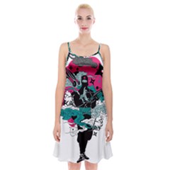 Japan Ninja-japanese-samurai-color- Spaghetti Strap Velvet Dress