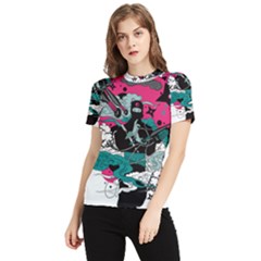 Japan Ninja-japanese-samurai-color- Women s Short Sleeve Rash Guard by 99art