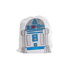 Technology-clip-art-r2d2 Drawstring Pouch (medium) by 99art