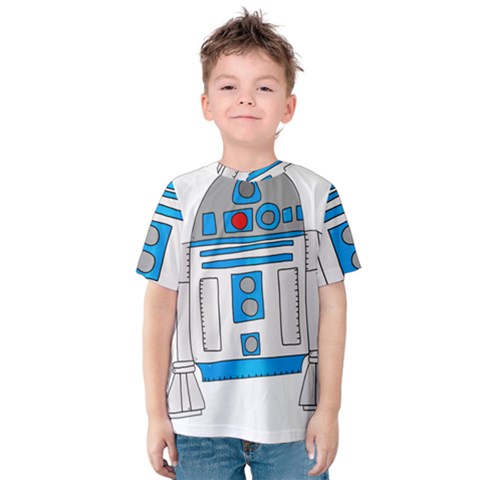 Technology-clip-art-r2d2 Kids  Cotton Tee by 99art