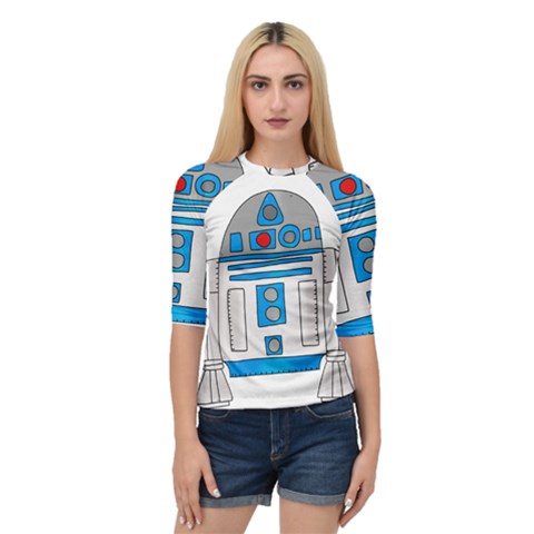 Technology-clip-art-r2d2 Quarter Sleeve Raglan Tee by 99art