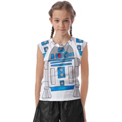 Technology-clip-art-r2d2 Kids  Raglan Cap Sleeve Tee by 99art