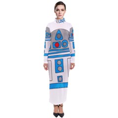 Technology-clip-art-r2d2 Turtleneck Maxi Dress by 99art