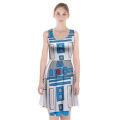 Technology-clip-art-r2d2 Racerback Midi Dress by 99art