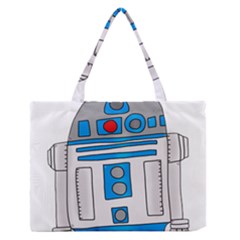 Technology-clip-art-r2d2 Zipper Medium Tote Bag by 99art