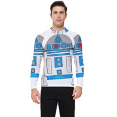 Technology-clip-art-r2d2 Men s Long Sleeve Rash Guard by 99art