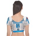 Technology-clip-art-r2d2 Velvet Short Sleeve Crop Top  View2