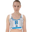 Technology-clip-art-r2d2 Velvet Racer Back Crop Top View1