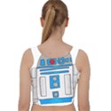 Technology-clip-art-r2d2 Velvet Racer Back Crop Top View2