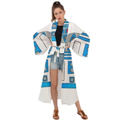 Technology-clip-art-r2d2 Maxi Kimono by 99art