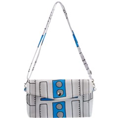 Technology-clip-art-r2d2 Removable Strap Clutch Bag by 99art