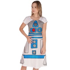 Technology-clip-art-r2d2 Classic Short Sleeve Dress by 99art