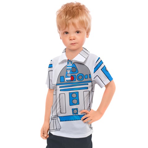 Technology-clip-art-r2d2 Kids  Polo Tee by 99art