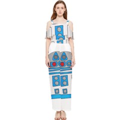 Technology-clip-art-r2d2 Draped Sleeveless Chiffon Jumpsuit by 99art