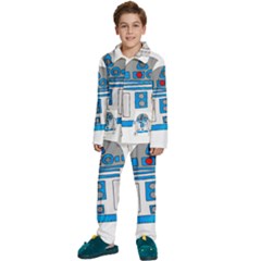 Technology-clip-art-r2d2 Kids  Long Sleeve Velvet Pajamas Set by 99art