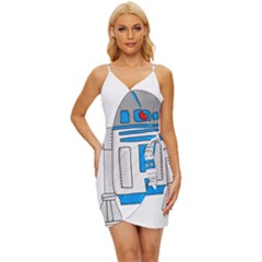 Technology-clip-art-r2d2 Wrap Tie Front Dress