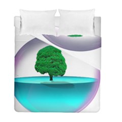 Crystal-ball-sphere-cartoon Color Background Duvet Cover Double Side (full/ Double Size) by 99art