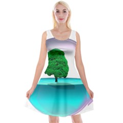 Crystal-ball-sphere-cartoon Color Background Reversible Velvet Sleeveless Dress