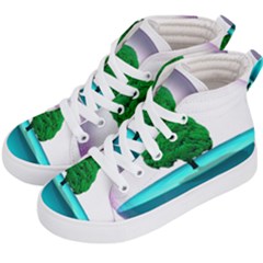 Crystal-ball-sphere-cartoon Color Background Kids  Hi-top Skate Sneakers by 99art