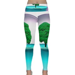 Crystal-ball-sphere-cartoon Color Background Lightweight Velour Classic Yoga Leggings by 99art