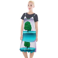 Crystal-ball-sphere-cartoon Color Background Camis Fishtail Dress by 99art