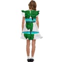 Crystal-ball-sphere-cartoon Color Background Kids  Winged Sleeve Dress View4