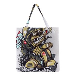 Scooter-motorcycle-boot-cartoon-vector Grocery Tote Bag by 99art