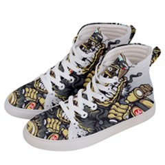 Scooter-motorcycle-boot-cartoon-vector Men s Hi-top Skate Sneakers by 99art