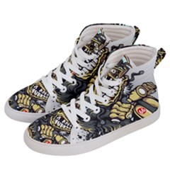 Scooter-motorcycle-boot-cartoon-vector Women s Hi-top Skate Sneakers by 99art