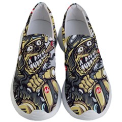 Scooter-motorcycle-boot-cartoon-vector Women s Lightweight Slip Ons by 99art