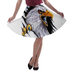 Eagle A-line Skater Skirt by 99art