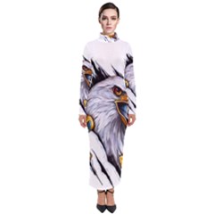 Eagle Turtleneck Maxi Dress by 99art