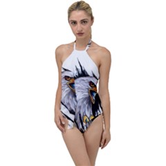 Eagle Go With The Flow One Piece Swimsuit by 99art