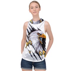 Eagle High Neck Satin Top by 99art