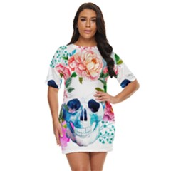 Day Of The Dead Skull Art Just Threw It On Dress by 99art