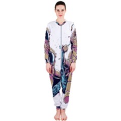 Drawing-astronaut Onepiece Jumpsuit (ladies)