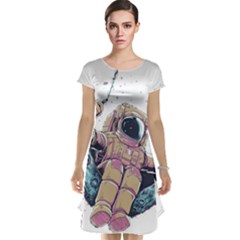 Drawing-astronaut Cap Sleeve Nightdress by 99art