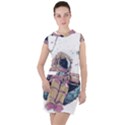 Drawing-astronaut Drawstring Hooded Dress View1