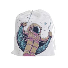 Drawing-astronaut Drawstring Pouch (xl) by 99art