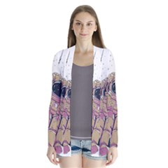 Drawing-astronaut Drape Collar Cardigan by 99art