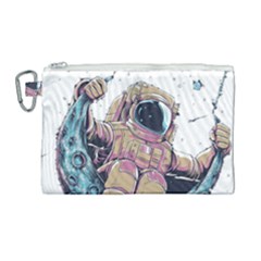 Drawing-astronaut Canvas Cosmetic Bag (large) by 99art