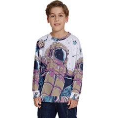 Drawing-astronaut Kids  Long Sleeve Jersey