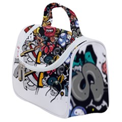 Mural Graffiti Paint Satchel Handbag