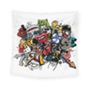 Mural Graffiti Paint Square Tapestry (Small) View1