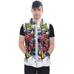 Mural Graffiti Paint Men s Puffer Vest