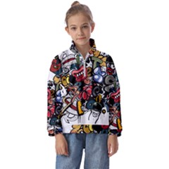 Mural Graffiti Paint Kids  Half Zip Hoodie