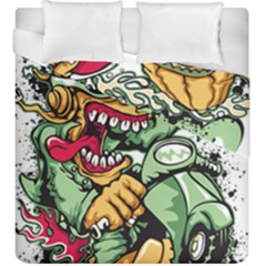 Scooter-motorcycle-graffiti Duvet Cover Double Side (king Size) by 99art